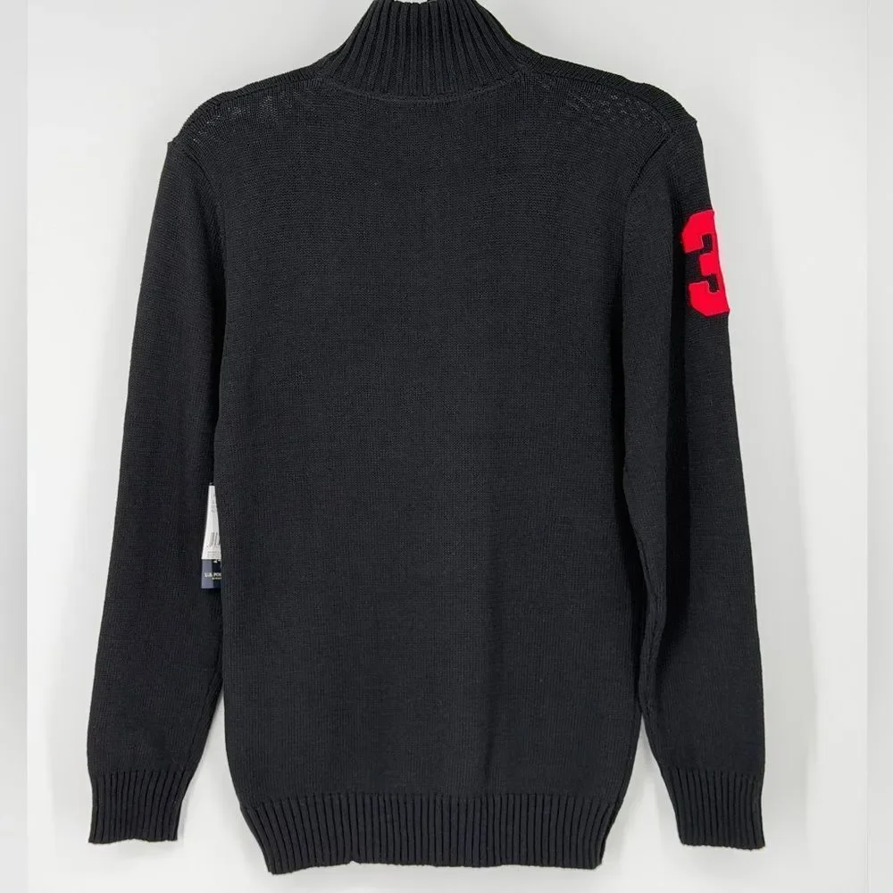 NWT US Polo Assn Quarter Zip Knit Sweater Size 18